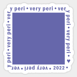 Very Peri Color of the Year 2022 Swatch Periwinkle Blue Sticker